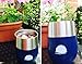 MoonSip with Lid [Set of 2] - Vacuum-Insulated Stainless Steel Stemless 12oz Wine Glasses - Unbreakable, Double-Wall Tumblers Insulate Hot and Cold Beverages - Blue Powder Coating