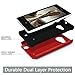 Nokia Lumia 730 Case, Nokia Lumia 735 Case, MagicMobile [Dual Armor Series] Durable [Impact Shockproof Resistant] Double Cover [Hard Shell] + [Flexible Silicone] Case for Nokia Lumia 730 / 635 - Red