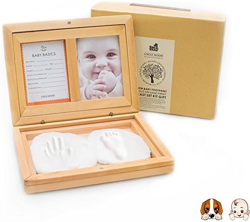 Handprint &amp; Footprint Frame Kit Ornament as Newborn, Infants, Baby Shower Gifts - Must Have Items in Baby Registry List, Pregnancy Gifts or Pet, Dog, Cat Paw Print Keepsake Picture Frame