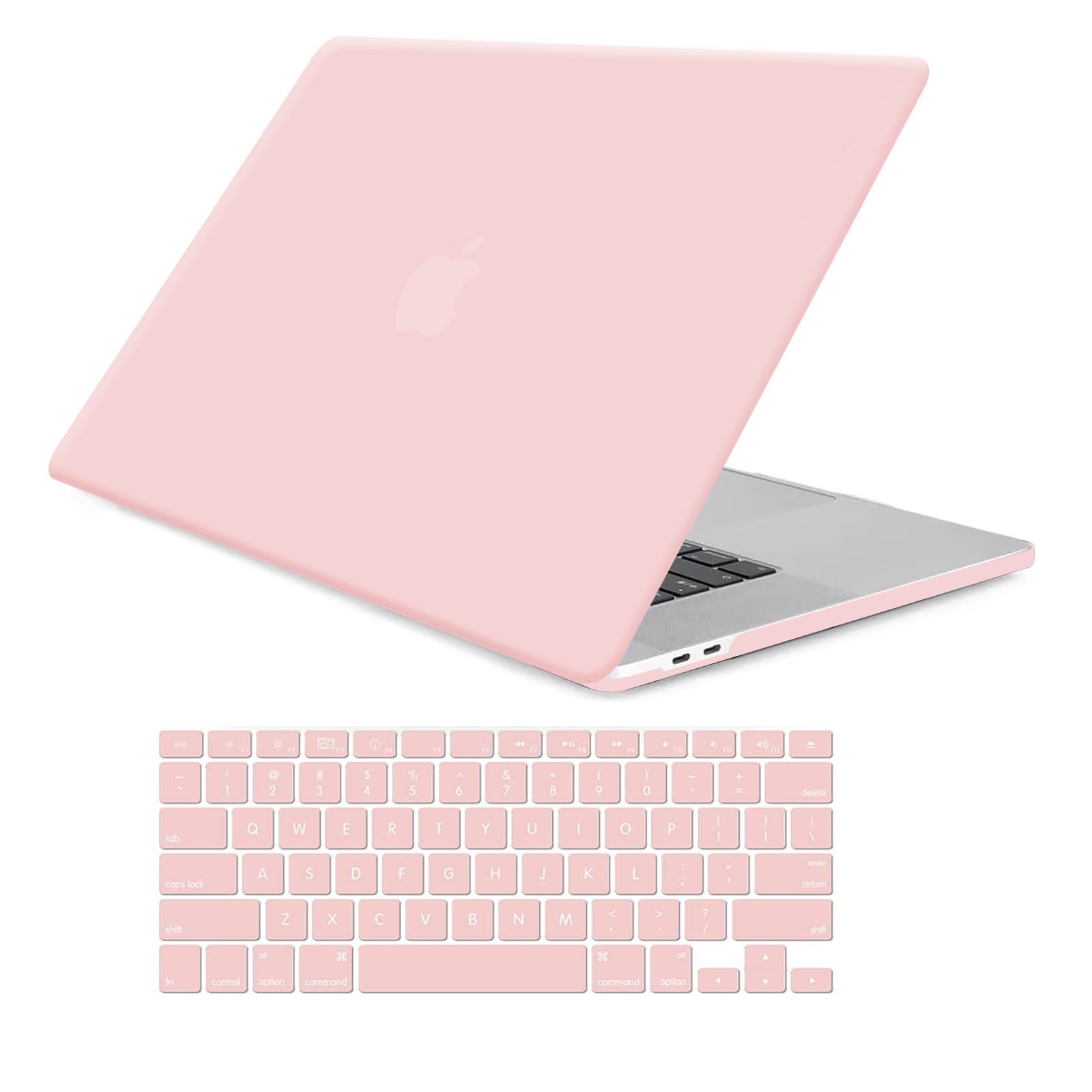 Photo 1 of Funut for MacBook Air 13 inch Case M1 2021 2020 2019 2018 Release A2337 A2179 A1932 Touch ID, MacBook Air M1 Cover Laptop Plastic Hard Shell Case & Keyboard Cover MacBook Air 13 inch, Chalk Pink
