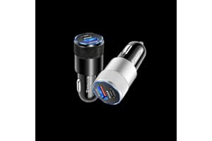 2-Pack USB-C Car Charger Adapter, Dual Port 3.1A Fast Charging USB-C PD & USB-A QC3.0 Phone Charger for iPhone 17-12, iPad, S