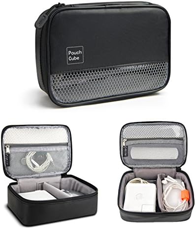 Waterproof Portable Universal Multi-functional Digital Storage Bag Electronic Accessories Cable Organizer Bag Carrying Case Camera Lens Charger Cable Organiser S(6.89"×4.92" ×1.97")
