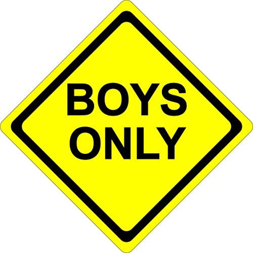 Boys Only - Kids Room or Parties - Wall Decoration - Made in the USA