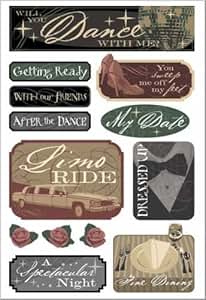 Amazon.com: Dance With Me Prom Homecoming Cardstock Scrapbook Stickers ...