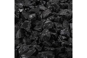 Blue Ridge Brand Fire Glass - Black Glass Stones for Gas & Propane Fire Pits & Fireplaces (20 Pound)
