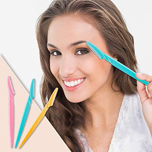 YBB 8 Styles Eyebrow Stencils, Eyebrow Shaping Templates DIY Grooming Stencil Kit Reusable Eyebrow Drawing Guide Card with 24 Pair Eyebrows Shape Stickers and 3 Pcs Eyebrow Razors