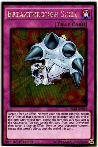 Yu-Gi-Oh! - Breakthrough Skill (PGL3-EN095) - Premium Gold: Infinite Gold - 1st Edition - Gold Rare