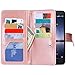 ZTE Zmax Pro Case, ZTE Carry Z981 Case, ZTE Zmax Pro Wallet Case, BENTOBEN Glitter Sparkly Faux Leather Flip Credit Card Slots Cash Holder Protective Case for ZTE Zmax Pro / ZTE Carry Z981, Rose Gold