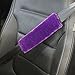 MLOVESIE 2 pcs Auto Seat Belt Shoulder Pads, 9.8 Inch Soft Faux Sheepskin for Comfortable Driving Travel Long Trip Camera, Messenger Bag, Guitar (Purple)