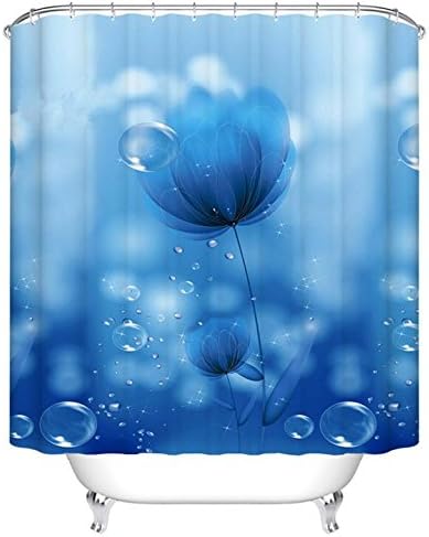Shower Curtain 3D Digital Polyester Fabric Opaque Mildewproof Thickened Premium Deco No Odor , 180cm180cm , 1