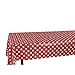 55 in. x 102 in. Indoor and Outdoor Red Polka Dot Design Table Cloth for Dining Table