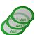 Silicone Alley, 3 Non-stick Mat Pad / Silicone Rolling Baking Pastry Mat Large Round 9.5" Green