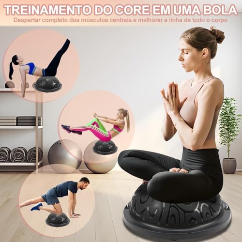 58*58*25cm, Meia Bola Suiça Equilíbrio Balance Dome Ball para Pilates Yoga, Meia Bola Suíça Tipo Ball Exercícios de Solo Equilíbrio Fortalecimento Muscular Pilates Yoga, Meia Bola Balance, Dome Ball