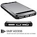 Vofolen Case Wallet Case Hybrid Bumper Armor Snap-on Black Soft Rubber Cover - Grey