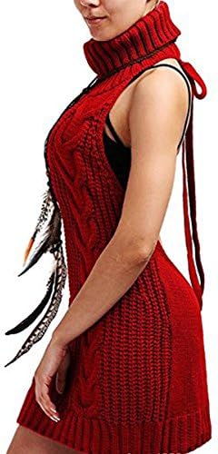 HOPES KINGDOM Women's Fashion Sexy Turtle-Neck Tied Pullover Jumper Sweater Backless