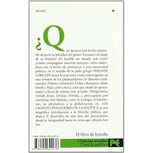 Los grandes pensadores de la politica / The Great Thinkers of Politics: Vias Criticas En Filosofia Politica (Spanish Edition)