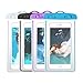 4-Pack Universal IPX8 Waterproof Case, Luminous Cellphone Dry Bag Phone Pouch for iPhone X/8/7Plus/6S Plus/SE/5S, Huawei, Samsung Galaxy Note, Google Pixel 2 HTC LG Sony MOTO up to 6.0