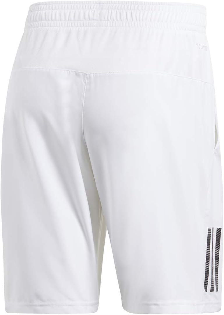 adidas Men's Club 3-Stripes Regular Fit 9-Inch Quarter Length Tennis Club Shorts : Clothing