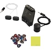 LR Baggs HiFi Duet High-Fidelity Pickup &amp; Microphone Mixing System | 12 Guitar Picks &amp; Polishing Cloth, Studio-Quality Acoustic Guitar Pickup, Natural Tone, Dynamic Response