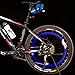 Portable Mini Bike Pump with LED Wheel Spoke Light - Quick Release Frame Mounted Micro Bicycle Tire Hand Pump Compatible with Presta Or Shrader Valves - Sturdy Aluminum