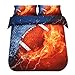 SDIII 3PCS America Football Duvet Cover Twin, 1 Duvet Cover and 2 Pillowcases, Sports Bedding with Corner Ties and Zipper Closure, for Boys Girls Kids and Teens on Amazon, Twin