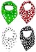 Bonzerdigs Baby Bandana Drool Bibs with Adjustable Snaps - Super Absorbent Cotton Cloth – Pack of 4