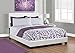 Monarch specialties , Bed, Leather-Look, White, Queen
