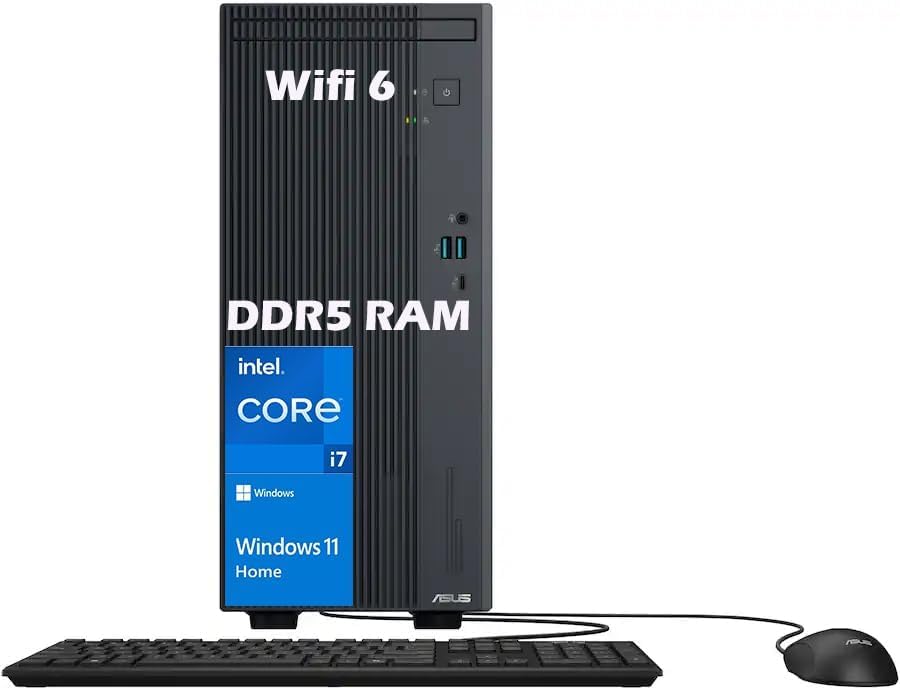 ASUS V500 Business Tower Desktop Computer • 10-core Intel Core i7-13620H Processor