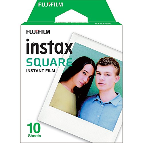 Fujfilm Instax Square SQ10 Hybrid Instant Camera + 10 Instax Square Film Sheets. Bundle Includes Camera Case - Micro SD Card 8GB -Quality Photo Microfiber Cloth - Flexible Tripod - Lens Cleaning Pen