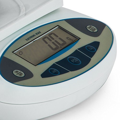 3000g x 0.01g Lab Analytical Balance Scale, MOCCO 10 mg High Precision Electronic Scientific Scale Accuracy Weighs Laboratory Instrument with 500g Calibration Weight, Adapter for Laboratories School
