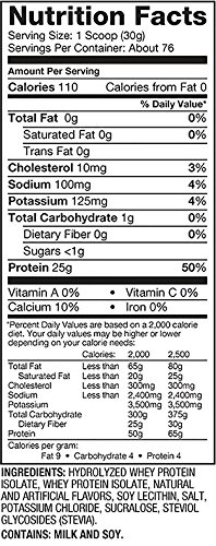 Dymatize ISO 100 Whey Protein Powder Isolate, Smooth Banana, 5 lbs