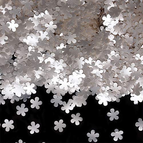 Natural Edible GMO Sugar Nuts Gluten Soy Free Glitter Flower (White) - Thumbnail 2