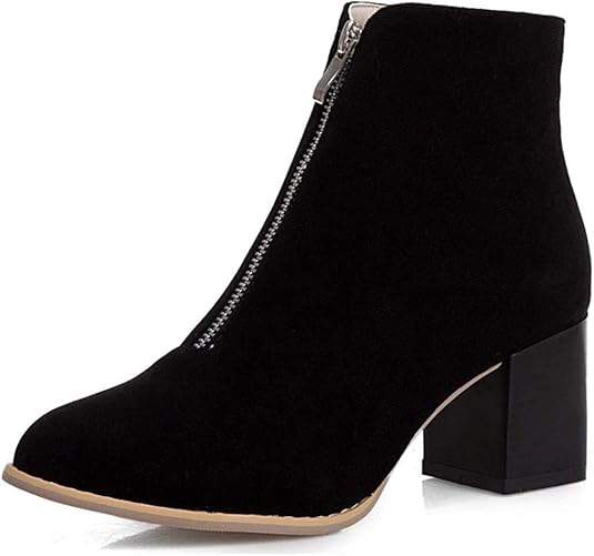 block mid heel boots