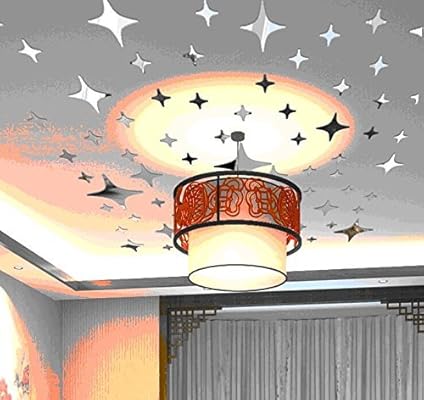 Amazon Com Alrens Diy Tm Silver 50pcs Twinkle Stars Ceiling