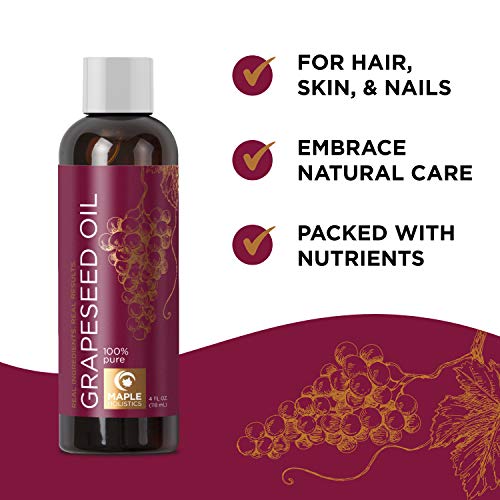 Pure Grapeseed Oil for Skin Care - Cold Pressed Grape Seed Oil Liquid for Skin with Moisturizing Carrier Oil for… - Image 3