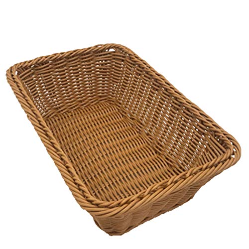 12" Wicker Bread Basket, Woven Tabletop Food Fruit Vegetables Serving