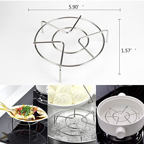 image for EXPOWER 6 PACKS Instant Pot Accessories Steamer Basket Steamer Sets St