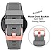 Midenso Bands for Samsung Gear S3 Frontier/Classic Watch Silicone Bracelet Rose Gold Buckle, Sports Silicone Band Strap Replacement Wristband for Samsung Gear S3 Frontier / S3 Classic (Grey-RGB)