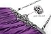 Pulama® - Evening Handbag Classic Satin Detachable Strap Purple Clutch