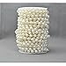 eBoTrade 22 Yards 10 mm Large Ivory Pearls Faux Crystal Beads by The Roll for Wedding Party Decoration (66ft Length)