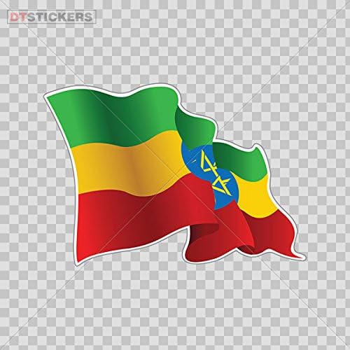 Vinyl Sticker Decal Ethiopia Flag Atv Car Garage Bike D217 22X59