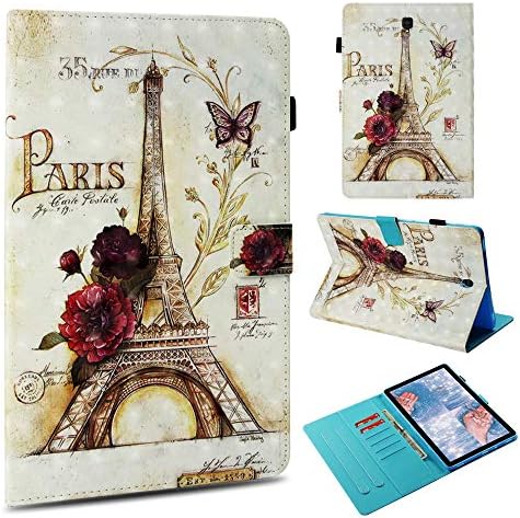USTY Folio Case for Samsung Galaxy Tab S4 10.5 Inch 2018 (SM-T830/T835/T837) - Slim 3D Pattern Premium PU Leather Smart Folio Stand Magnetic Cover with Auto Wake/Sleep and Pen Holder, 35 Tower