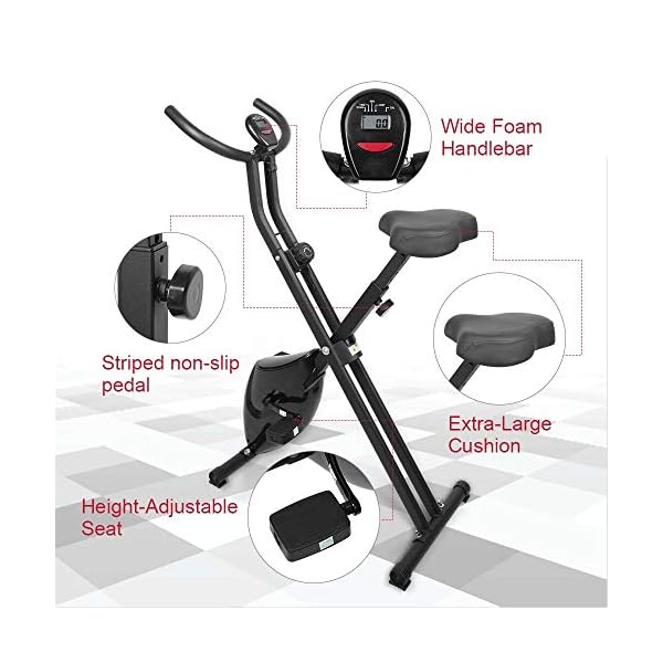 himaly-F-Bike-Exercise-Bike-Fitness-Bike-with-LCD-Display-and-8-Level-Adjustable-Magnetic-Resistance-Foldable-Indoor-Trainer-for-Home-Use himaly Exercise Bike Training Indoor,Indoor Cycling Bikes,Bike Stationary Magnetic Resistance,LCD Monitor,Pulse Sensor…