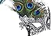 Coxeer Masquerade Mask on Stick Black Halloween Costume Metal Mask for Women