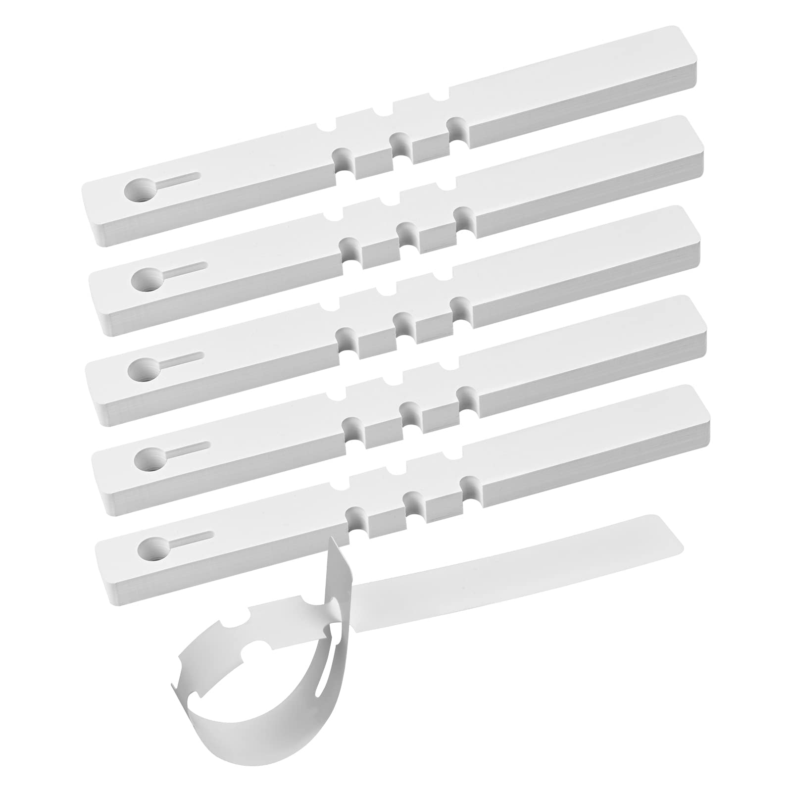 suchkawe 250 Pcs White Plastic Plant Tree Tags Lables, Garden Hanging Tags Plant Markers, Outdoor Waterproof Plant Markers, Wrap Around Nursery Garden Markers Loop Lock (White)