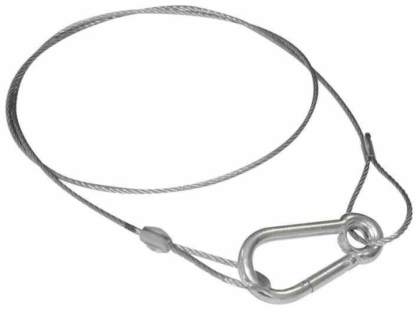 PULSE 25KG Safety Bond – 2mm x 750mm Galvanised Steel Cable with Spring-Gate Hooks, TUV Certified – PLS00423