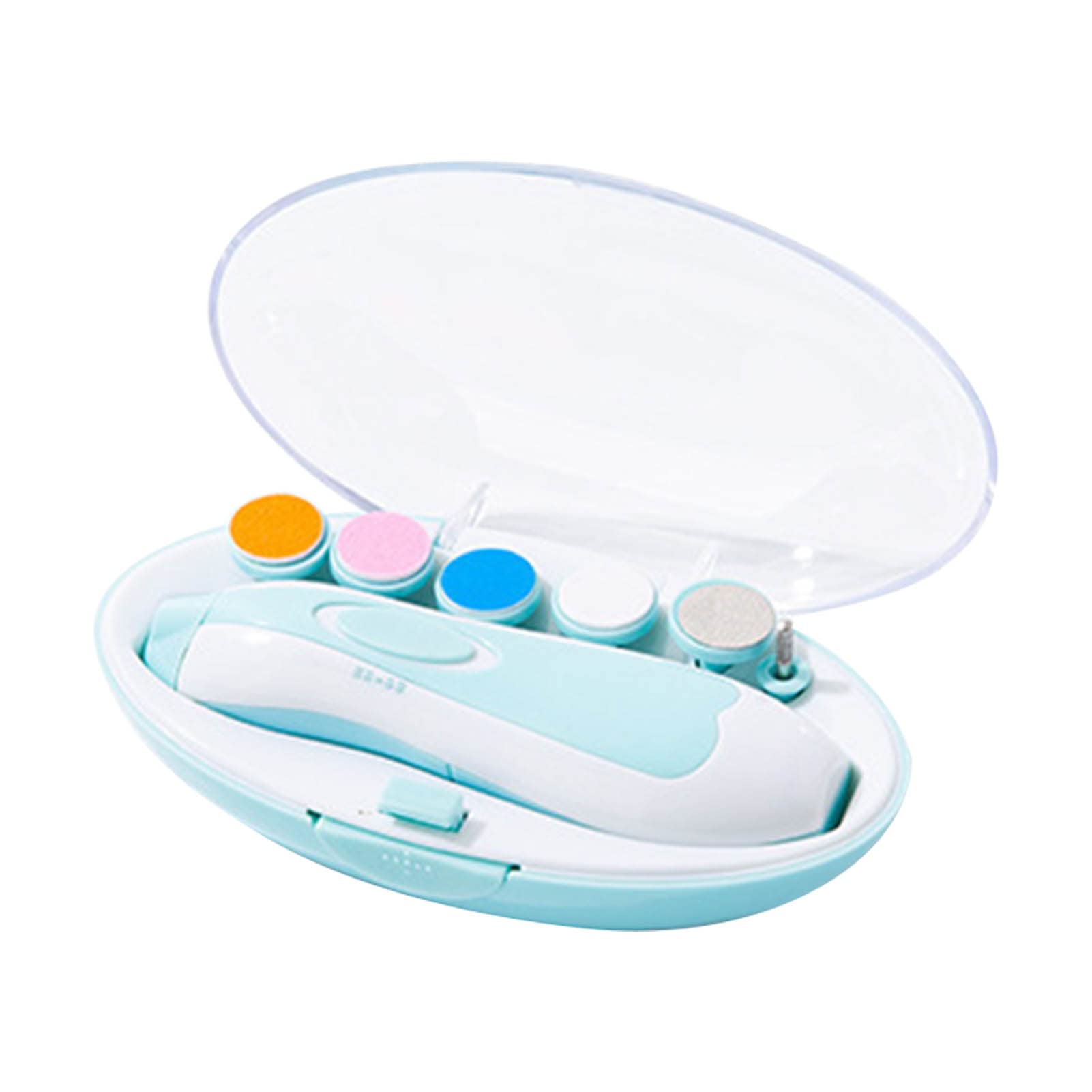 6 in 1Baby Nail Trimmer Electric, Baby Nail File Infant Nail Clippers with 1 Infant Nail Trimmer 8 Trimmer Head for Newborn Infant Toddler or Adult