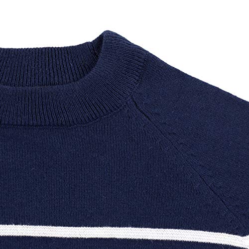 Adory Sweety Tops Sweater for Kids Baby Boy Toddler Soft &Cute Crew Neck Stripe Long Sleeve Pullover (Blue, 6Y)