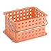 InterDesign Storage Organizer Basket, for Bathroom, Health and Beauty Products - Small, Coral
