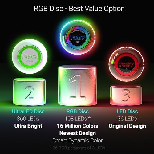 Flying Disc – 36 LED Monocolore, Super Luminoso, modalità Smart, Auto-Illuminazione, Ricaricabile, Impermeabile, Gioco Outdoor per Bambini e Adulti, 175 g